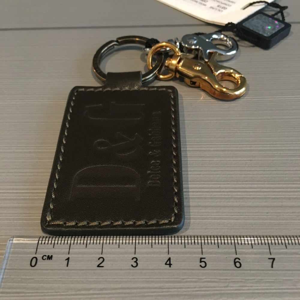 Dolce & Gabbana D&G Keychain Olive Leather & Metal - Picture 8 of 8
